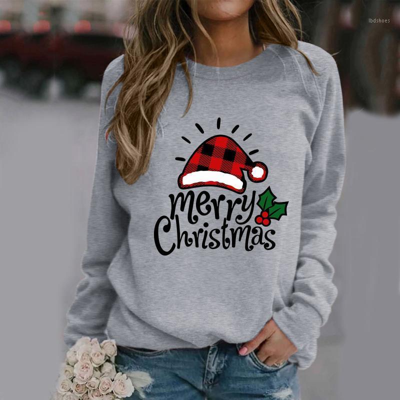 

Women's T-Shirt Woman S Tee Shirt Ladies Winter Round Neck Christmas Sweatshirt Lightweight Classic Printed Long-Sleeved Lounge TopsWomen's, Black