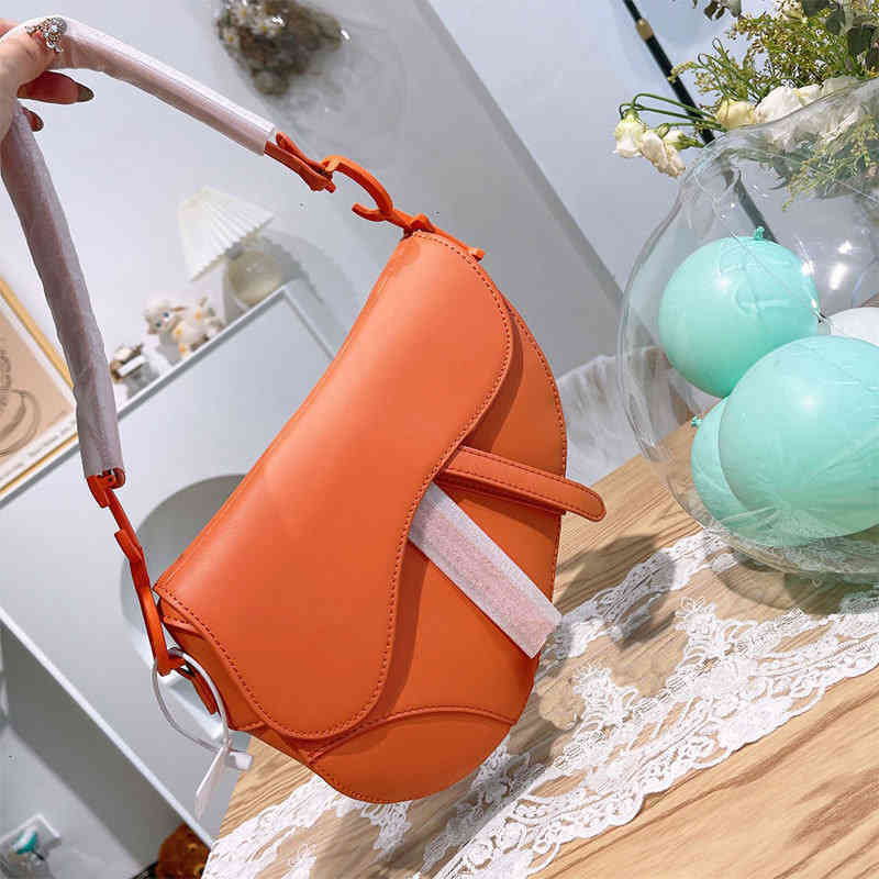 

Women D Bag female bags Mini Satchels Genuine Leather Women's Frosted Saddle Wide Shoulder Strap Solid Color Luxury Handbags, Canvas black