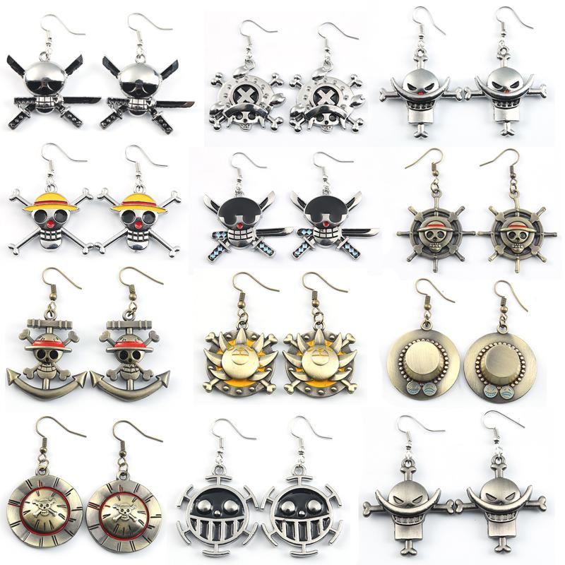 

Dangle & Chandelier -selling Anime One Piece Sauron Earrings Luffy Hat Zoro Sanji Drop For Women Girls Accessories Gift