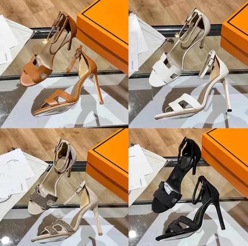 

Designer Women Sandals Santorini Sandal Summer Beach Slides Classic Calfskin Leather Shoes Casual Flat Wedge Heel Shoe Fashion Brown Black Slippers With Box, 15