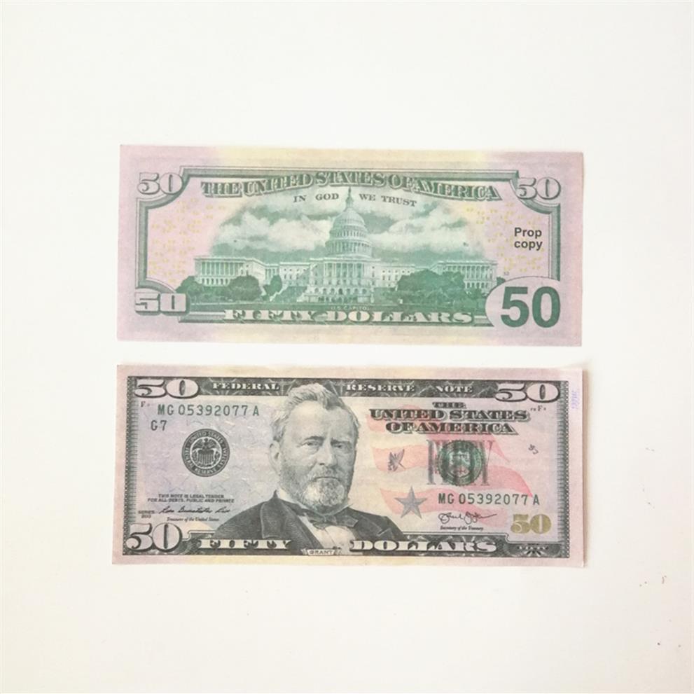 

50 Size Movie prop banknote Copy Printed Fake Money USD Euro Uk Pounds GBP British 5 10 20 50 commemorative toy For Christmas Gif