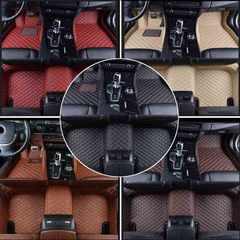 

Car Leather Floor Mat Front Rear Auto Liner Waterproof Skidproof Floor Mat For BMW 3 Series F30 2012-2018 Carpet Covepcs 5 Seats H220415