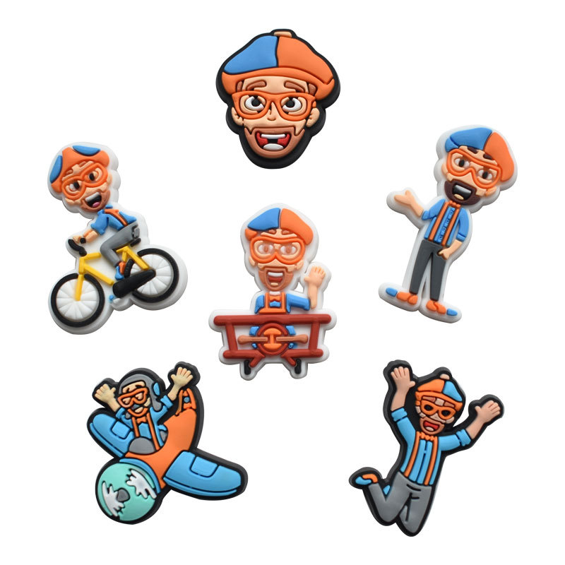 

Cute Soft Rubber Cartoon Shoe Parts Accessories Buckle for Croc Charms Pvc Clog Pins Buttons