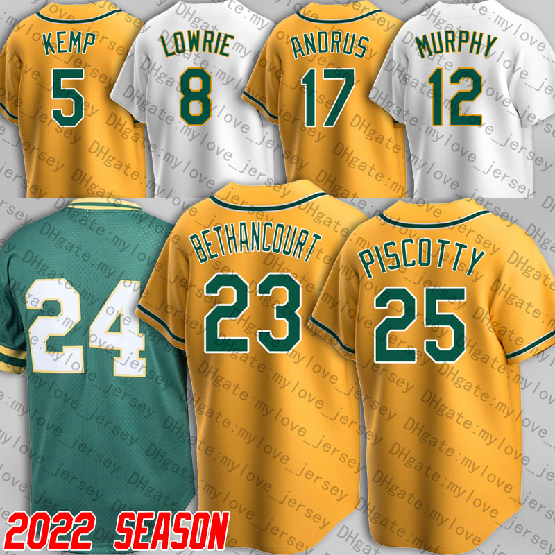 

Christian Bethancourt 17 Elvis Andrus Jersey Baseball Oakland Stephen 25 Piscotty Frankie Montas Jed Lowrie Jerseys Rickey Henderson Kevin Smith Jackson Kemp, No name man custom jersey (ydj)