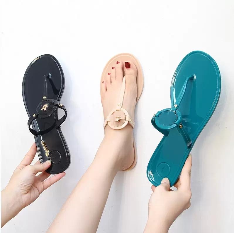 

2022 Designer Sandals Women Hollowed out pattern Flats Slippers Trend Luxe Tories Slides Rubber Summer Flip Flops Outdoor Beach Shoes, Colour #1
