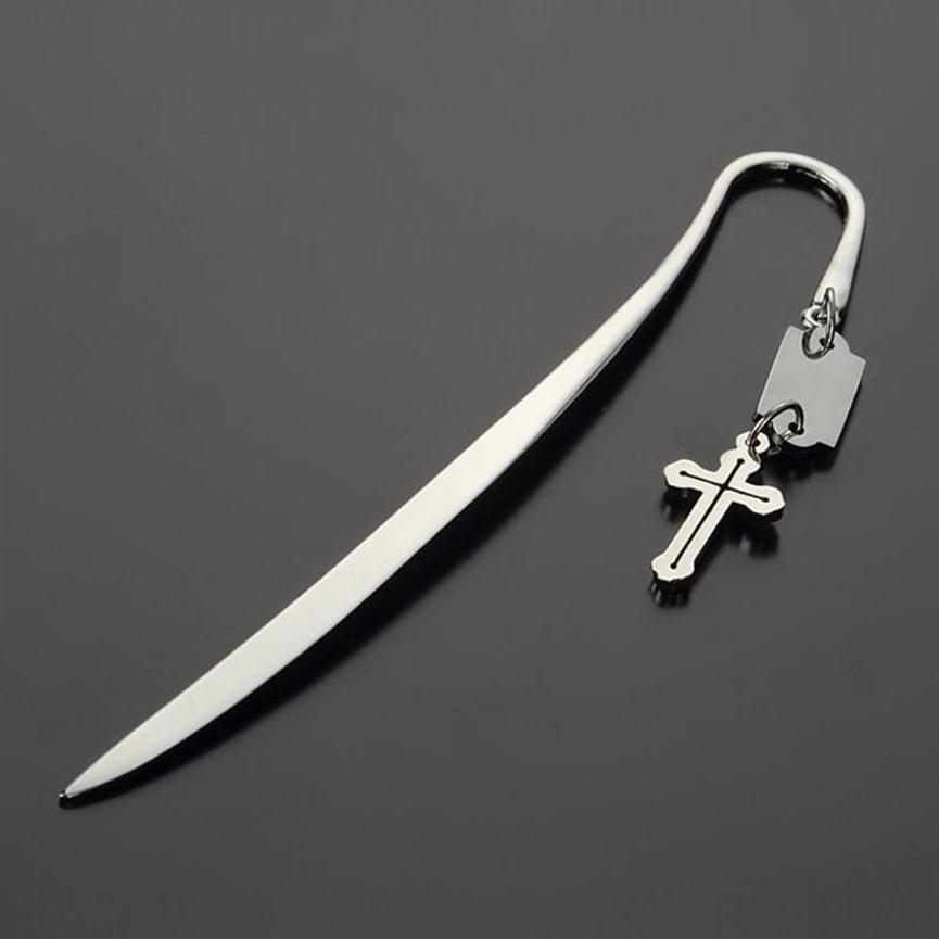 

Bookmark Retro Vintage Cross Pendant Bookmarks Metal Alloy Document Book Mark Letter Opener Personalised Gift Bible Accessories245T
