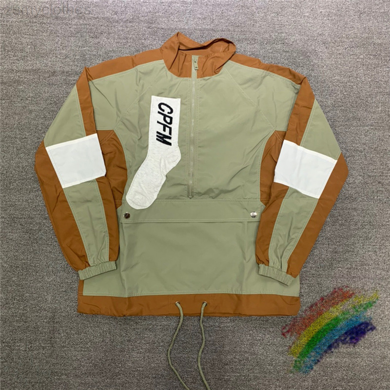 

2021FW CPFM.XYZ Jacket Men Women High Quality Socks Decorate Windbreaker Men's Jacket 0811