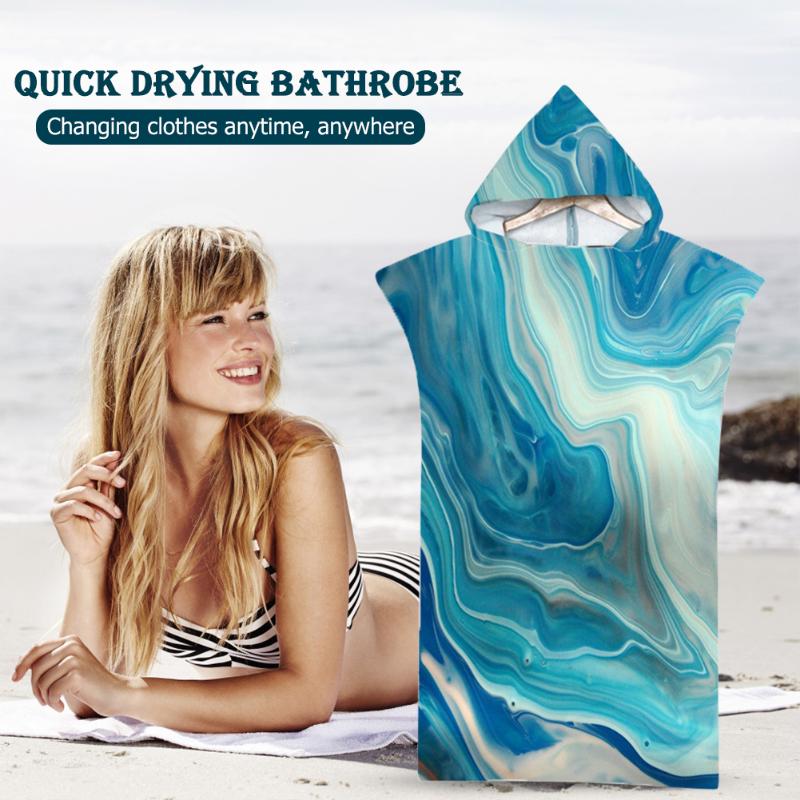 

Towel 75x110cm Microfiber Fabric Adult Bath Towels Beach Bathrobe Cloaks Hooded Swimming Pool Gym Fitness Bathing Wrap, 0986