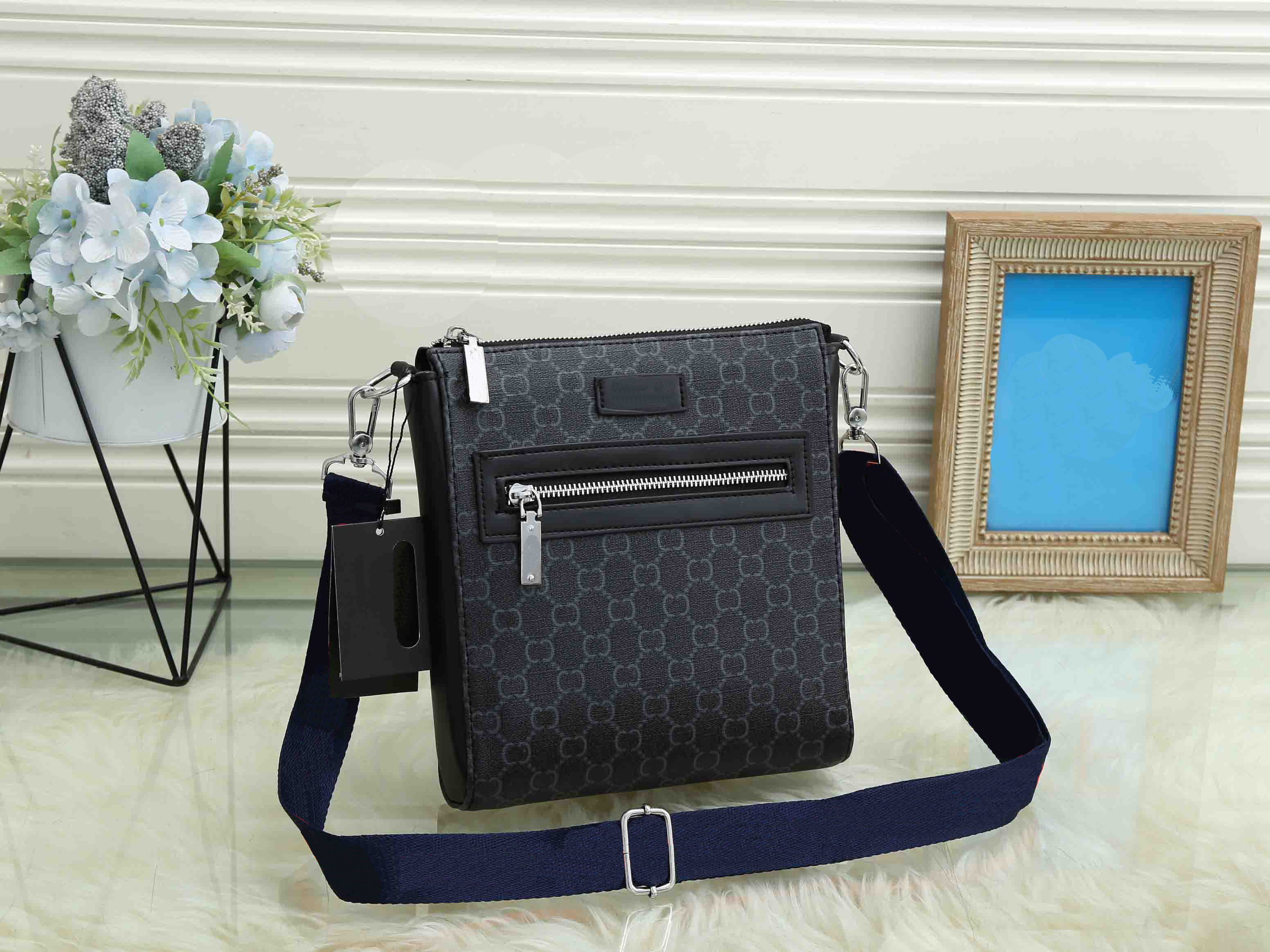 

Luxury designer shoulder bag Man handbag Backpack Tote work outdoor casual wallet Back Zipper pocket Messenger bag, No bag