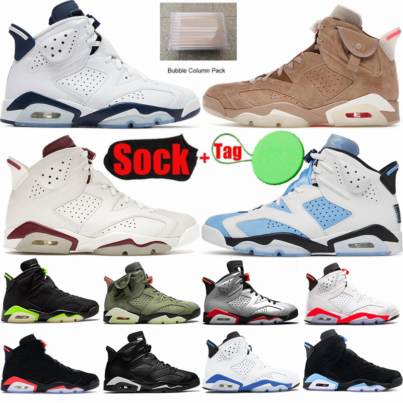 

6 6s Mens Basketball Shoes Midnight Navy UNC White One Dark Mocha Mid Linen Patent Bred Toe Rebellionaire University Blue Womens Sports Sneakers Trainers With Box