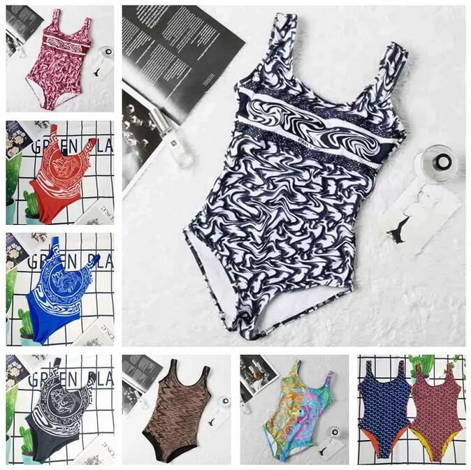 

Textile Women Swimwear Beach One-piece Swimsuit with Letters Sexy Summer Bathing Suit for Girls Designer Strappy Swim Wear, As picture