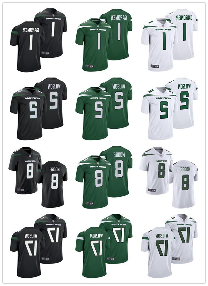 

Football Jerseys New York''Jets''1 Ahmad Sauce Gardner 17 Garrett Wilson 2 Zach Wilson, Color