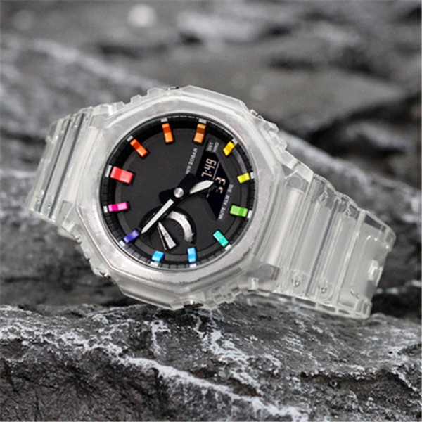 

New Men's Watch 2100 Water Proof Clock Outdoor Sports Electronics Watches Multifunction World Time Wristwatches