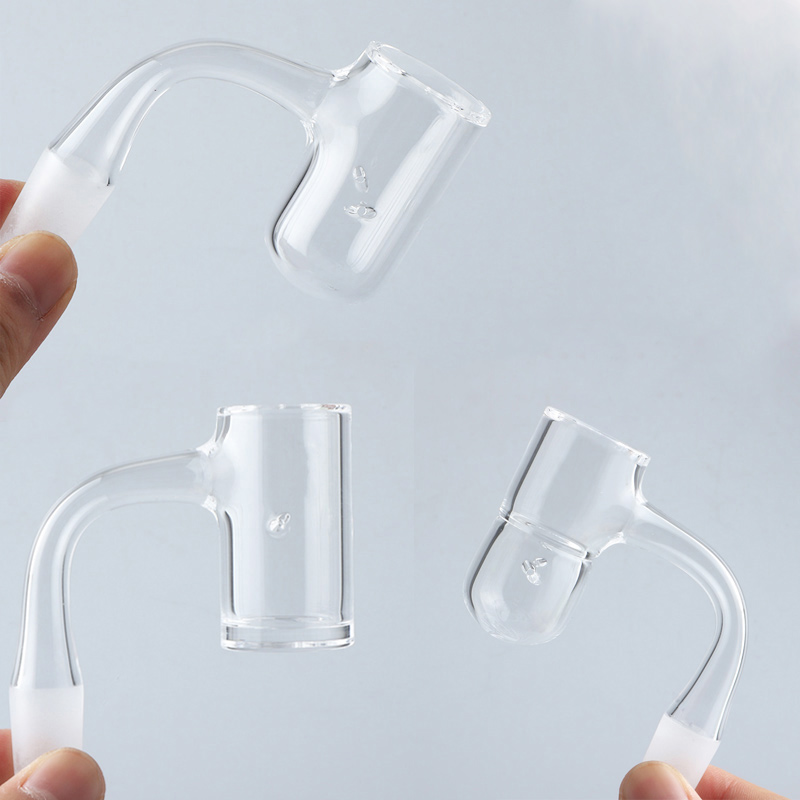 

Accessories Smoking 3 Styles Full Weld Beveled Edge Quartz Banger Nails With 2pcs Spinning Air Holes Male Female Frosted Joints Suit For Glass Bongs