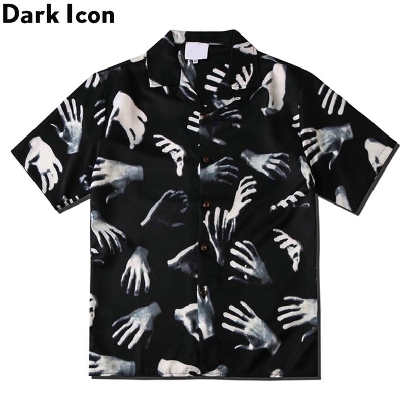 

Dark Icon Printed Vintage Street Shirts for Men Summer Hawaiian Male Top 220614, Hawaiian shirt