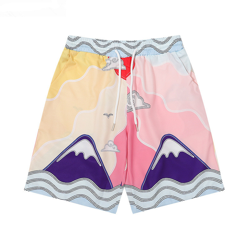 

Casablanca 22ss sport knit rabbit silk men designer shirts Hawaiian short sleeved Dress shirt VY7S, 14