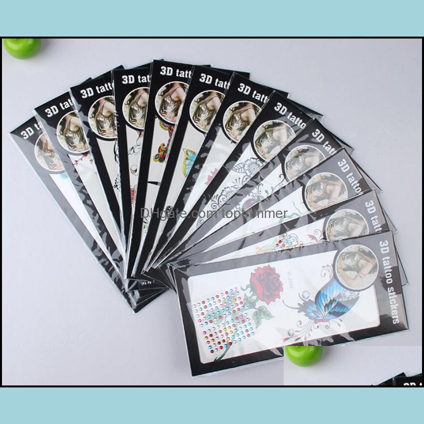 

Temporary Tattoos Body Art Health Beauty New Tattoo Stickers Waterproof Water Transfer Paper Fashion Arm And Black Dhihg