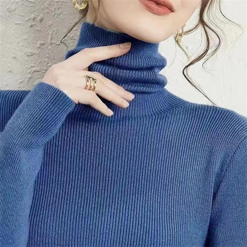 

Women' Sweaters Korean Fashion Women Turtleneck Pullover Fall/winter 2022 Cashmere Sweater Pure Color Casual Long-sleeved Loose PulloverWom, Caramel colour