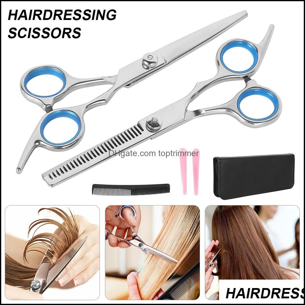 

Sharp Blade 6.0 Inch Hairdressing Scissors Professional Hair Scissor Set Cutting Thinning Barber Shears Salon Razor Drop Delivery 2021 Care