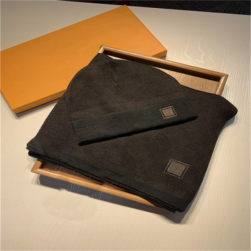 

Luxury High Quality New Design Hats Scarfs Set For Tie Silk beanies Men Women 2 Piece Shawl Baseball Caps Scarves 100% Wool Beanie Wrap Hawaii Scarf Hat Sets Box