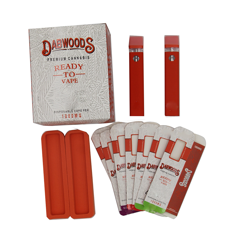 

Dabwoods Disposable Vape Pen E Cigarette 1ml Ceramic Coil Pod 280mAh Rechargeable Battery Disposable Vapes For Thick Oil