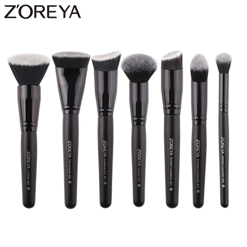 

ZOREYA Black Makeup Brushes Set Eye Face Cosmetic Foundation Powder Blush Eyeshadow Kabuki Blending Make up Brush Beauty Tool 220613