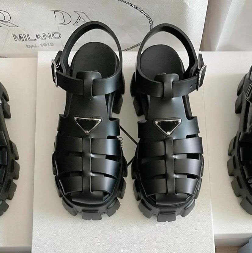 

2022 Latest Designer Foam rubber sandals Monolith soles Black White Hollow Shoes Comfortable Cute Mary Jane granny shoes Size 35-41, 10