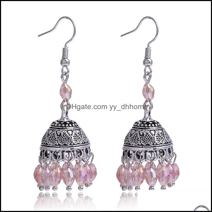 

Dangle Chandelier Earrings Jewelry Sier Drop For Women Girl National Style Antique Carved Crystal Tassel Fashion Wholesale - 0824Wh Delive