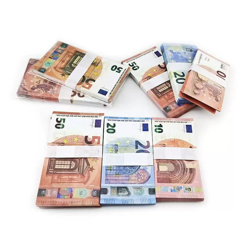 

2022 New Fake Money Banknote 10 20 50 100 200 US Dollar Euros Realistic Toy Bar Props Copy Currency Movie Money Faux-billets sxa13