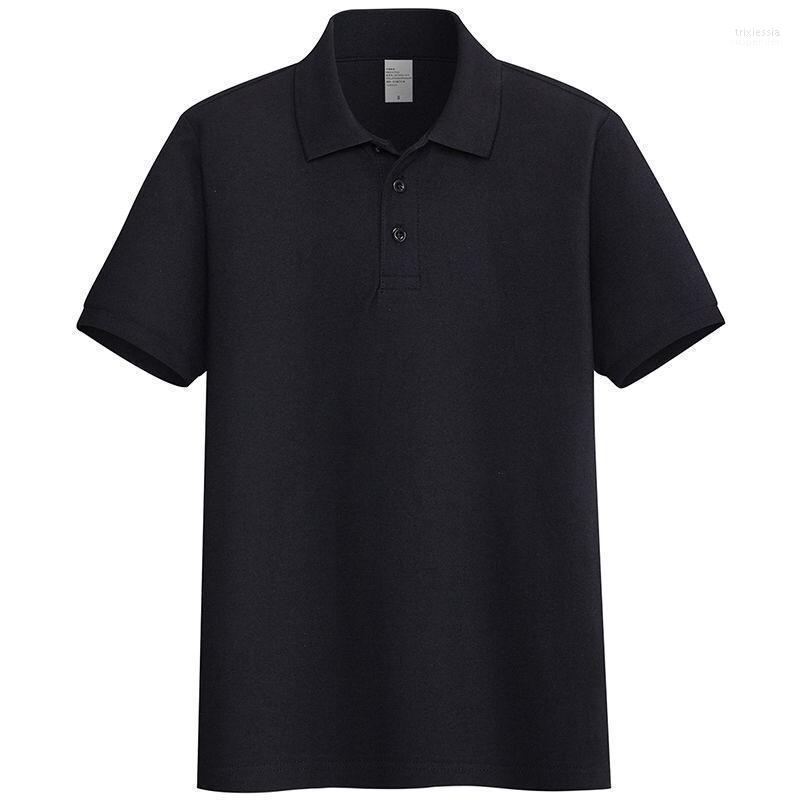 

Men' Polos Solid Color Summer Shirts Men Cotton Short Sleeve Breathable Anti-Pilling Brand Size M-3XLMen' Men'sMen' Trix22, Black