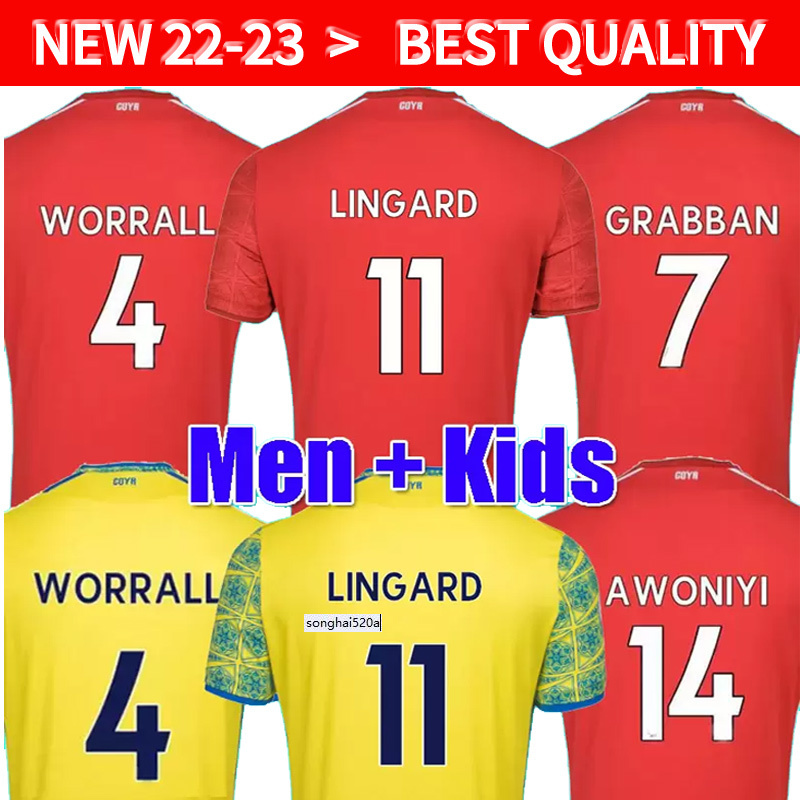 

22 23 Nottingham GRABBAN Soccer Jersey Johnson Surridge 2022 2023 Forest home Awoniyi AMEOBI MIGHTEN KROVINOVIC Zinckernagel LINGARD, 2223 away