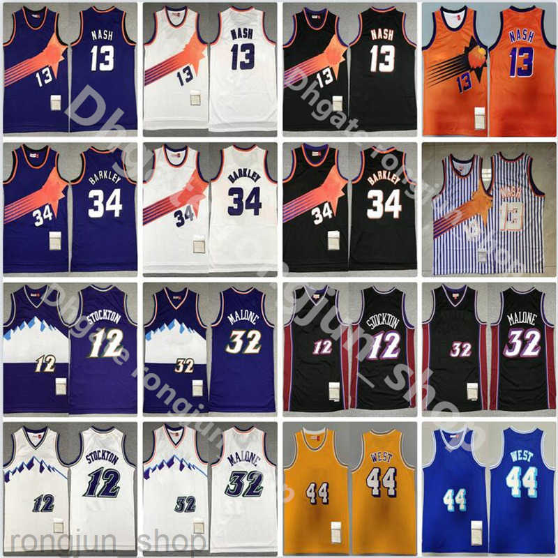 

Mitchell Ness Basketball Steve 13 Nash Charles 34 Barkley 32 Malone 12 John Karl Stockton Phoenix''Suns''Men Vintage Retro''nba''Jersey, Picture