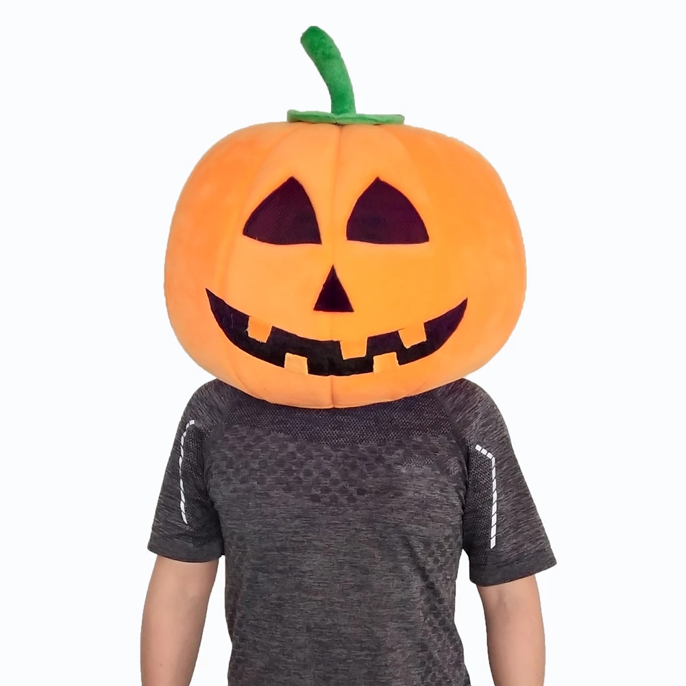 

Pumpkin Mascot Head Costume Christmas Halloween Parties & Performance Dress Pumpkin Lantern Costume, As pic