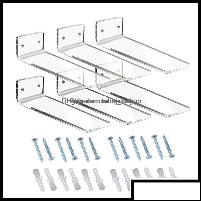 

Clothing Wardrobe Storage Home Organization Housekee Garden Housekee 6Pcs Clear Floating Sneaker Shees Wall Mounted Shoe Display Stand Drop