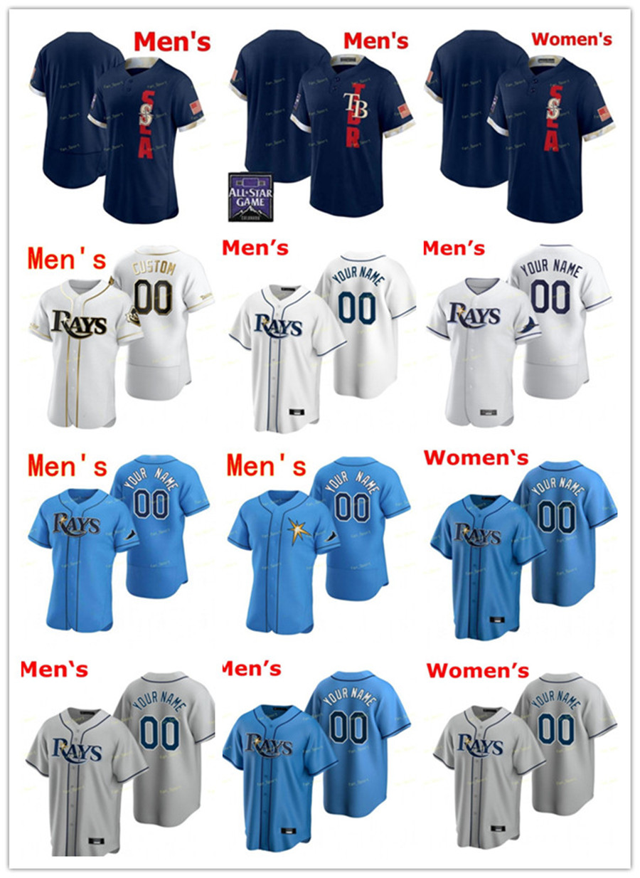

2021 All-Star Game Baseball Jerseys 18 Joey Wendle 37 Matt Wisler 48 Ryan Yarbrough 10 Mike Zunino 62 Shane McCLANAHAN Custom Stitched Men Women Youth white