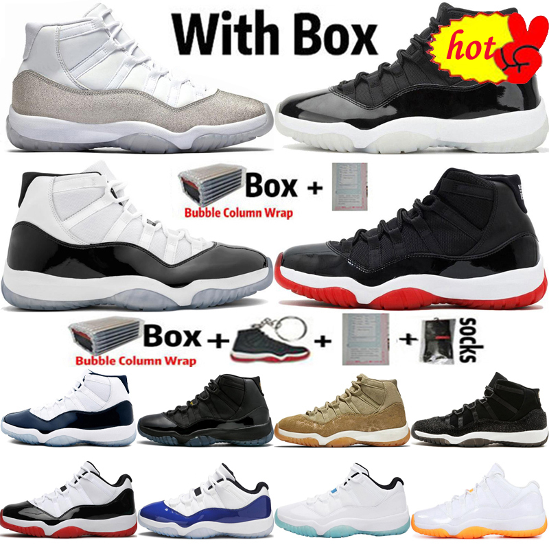 

2022 2021 High Low OG Jumpman 11 11s 25th Anniversary UNC Mens Basketball Shoes Concord 45 Bred Wmns Women Trainers Retros Sneakers Size 36-47