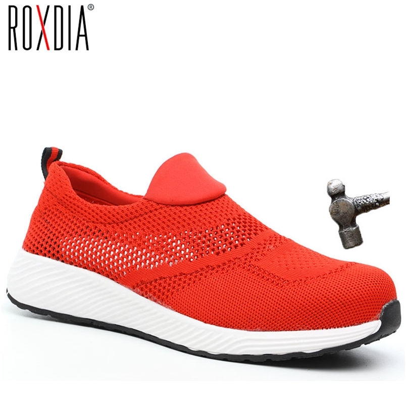 

ROXDIA brand summer lightweight steel toecap men women work & safety boots breathable male female shoes plus size 36-46 RXM120 220616, Black safety shoes