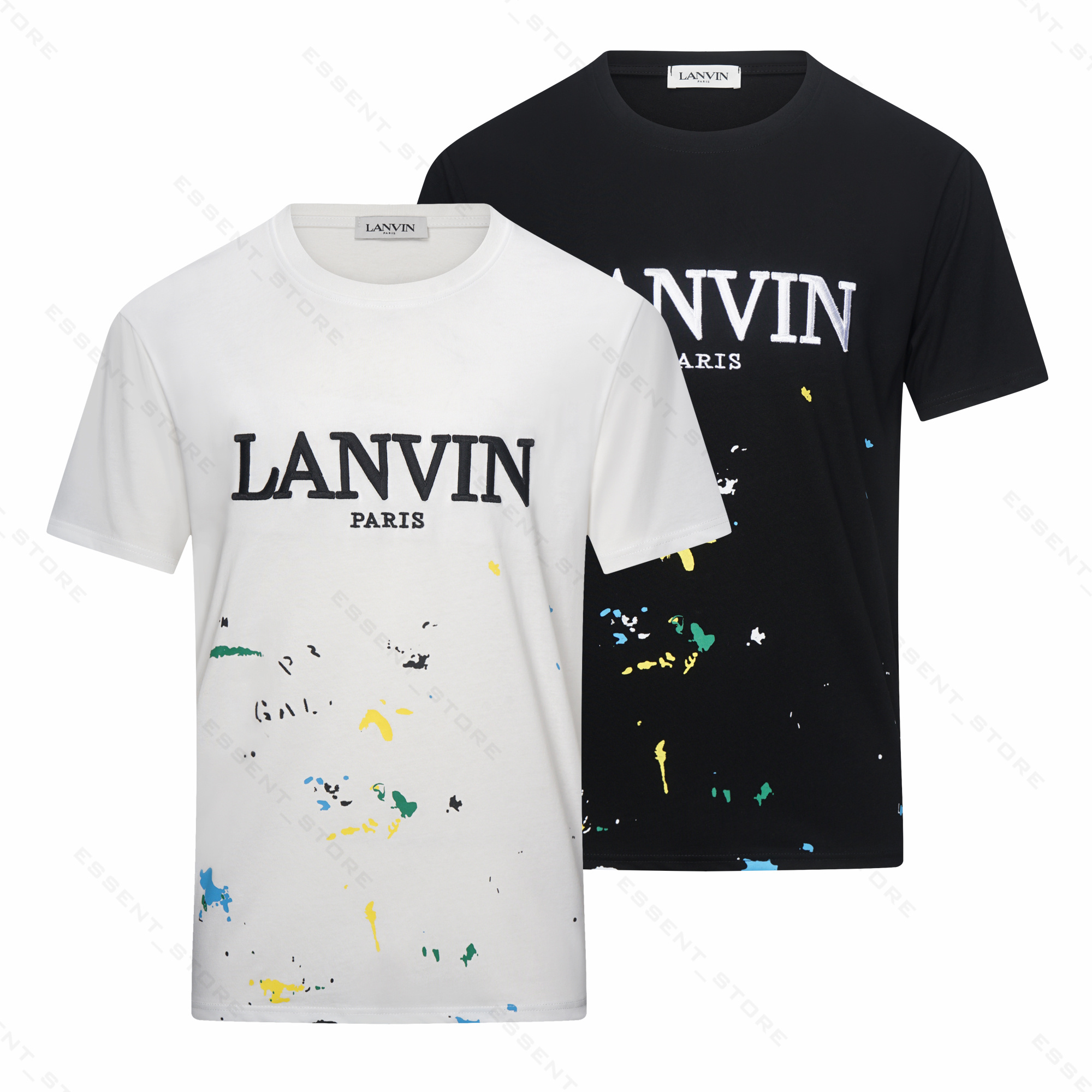 

Lanvins Tshirt Mens Women Designers T Shirts Hip Hop Fashion Printing Short Sleeve High Quality Man T Shirt Polo Chothes tees