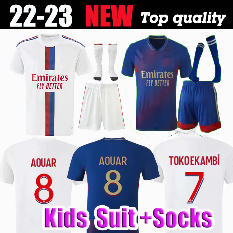 

Kids suit 22 23 Maillot 2022 2023 Soccer Jersey digital fourth football shirts TOKO EKAMBI CHERKI AOUAR HOME Lyon L.PAQUETA DEMBELE Denayer Ndombele