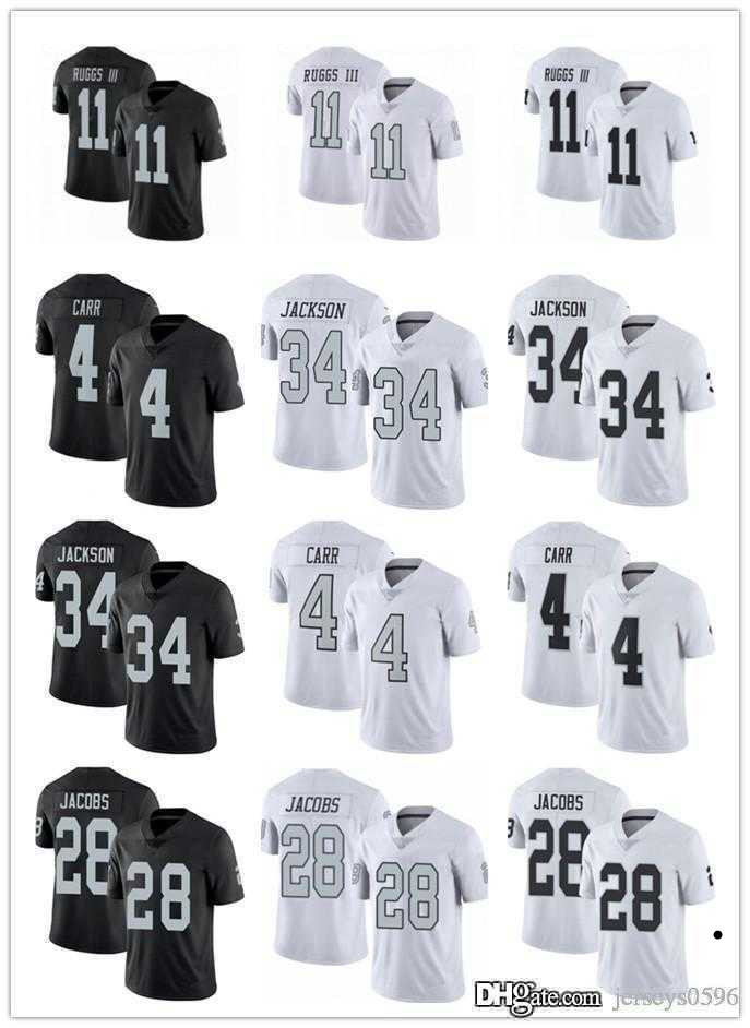 

17 Davante Adams Men Women youth Las Vegas''Raiders''Jersey 4 Derek Carr 11 Henry Ruggs III 28 Josh Jacobs 34 Bo Jackson black Football Jerseys, Color