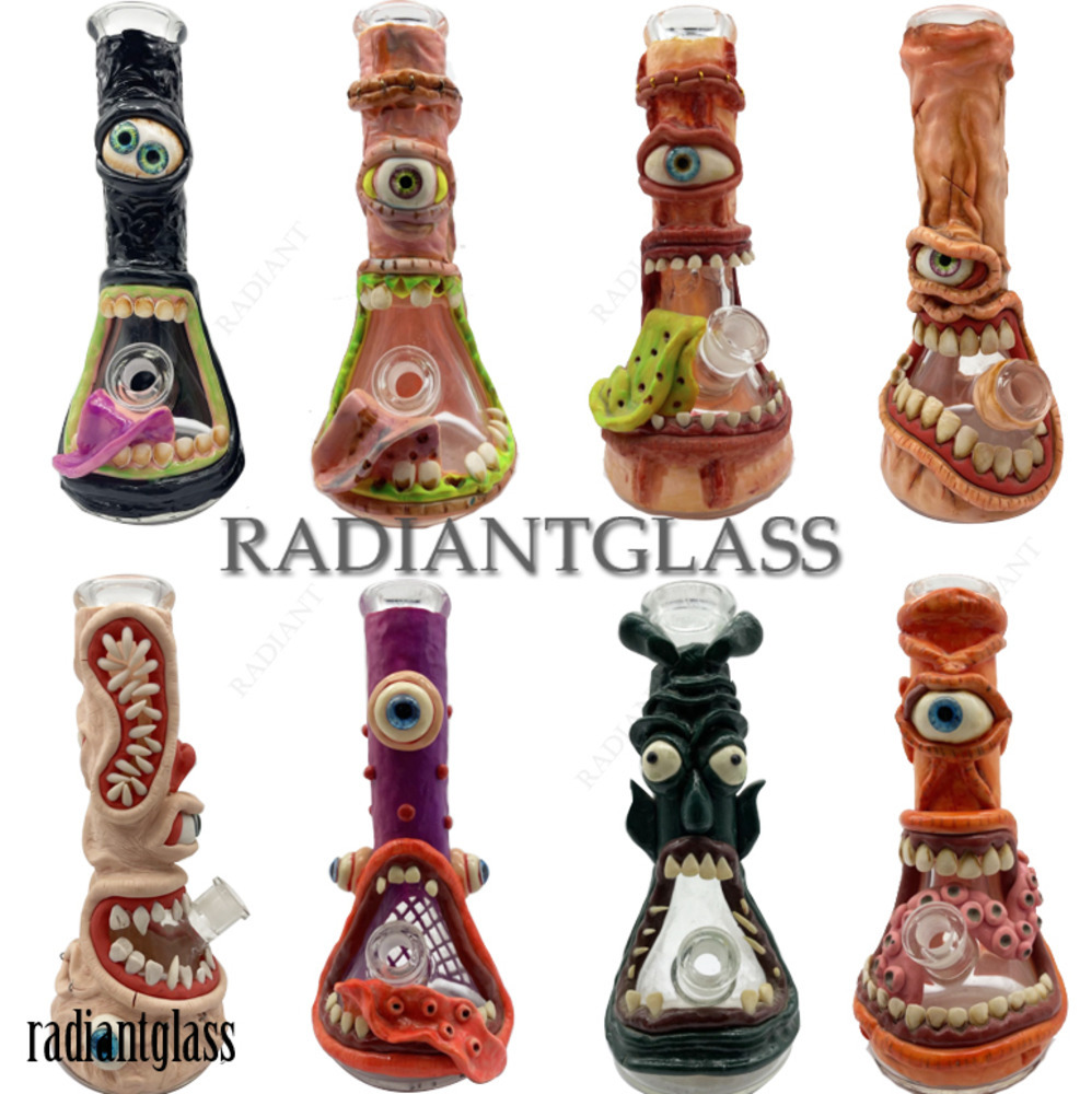 

vintage 32cm 3D bong hookah smoking water pipe supernatural glass bongs with perc great handblown bongs