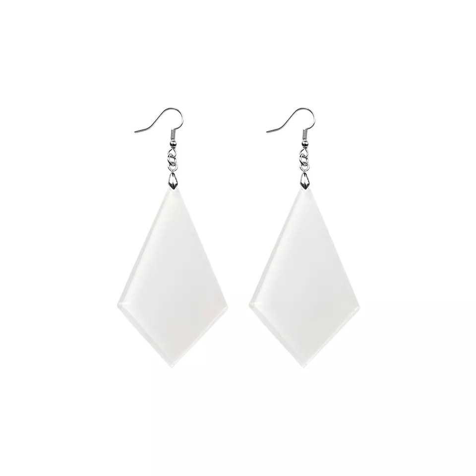 

Sublimation Blank Earrings with Unfinished Diamond Earring Blanks Pendant Ear Hooks for Craft DIY