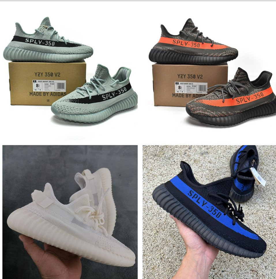 Jade Ash Dark Slate Beluga Granite Sandales Yeezy 350 V2 Kanye West Boost Reverse Oreo Onyx Men Femmes Chaussures de course Mx Oat Mono Ice Clay