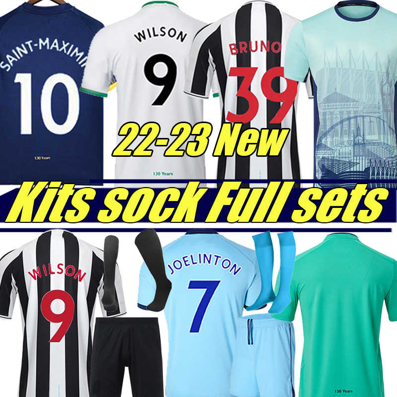 

21/22/23 NeWCaStl e 130 Years Soccer Jerseys BRUNO G SHELVEY WILSON SAINT-MAXIMIN 2022 2023 JOELINTON Football Shirt RITCHIE LEWIS TRIPPIER men kids Kits sock Full sets, 21-22 special version