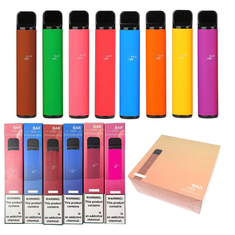 

Disposable Vape Pen Electronic Cigarette Puff Pod E1f Bar 1500 Puffs E Vapor Vaper Desechable Vapers Cigarrillos Desechables Vapes Sigarette Elettronica