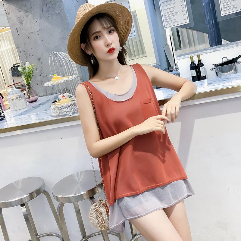 

Women's T-Shirt Women's Summer Sleeveless Chiffon O Neck T Shirt Casual  Plus TopWomen's, Black
