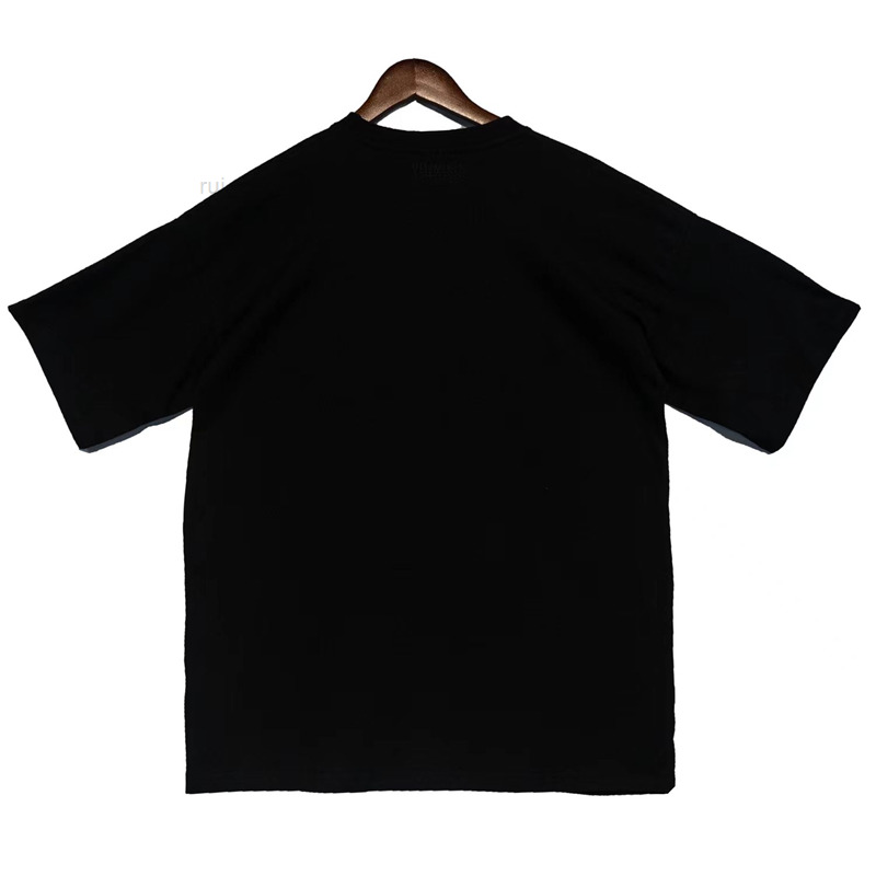 

Loose Short-Sleeved Letter T-shirt Tees Tops Black Color 2022