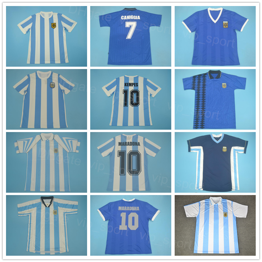 

2002 2004 2006 2010 Soccer Argentina Vinatge MARADONA Retro Jerseys BATISTUTA 10 ORTEGA RIQUELME KEMPES CRESPO SIMEONE DIEGO Football Shirt Kits National Team, 1999
