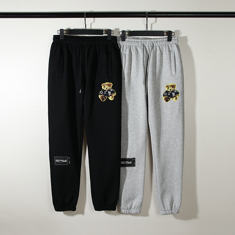 

Pants Men Women Drawstring Elastic Loose Embroidered Trousers Sweatpants