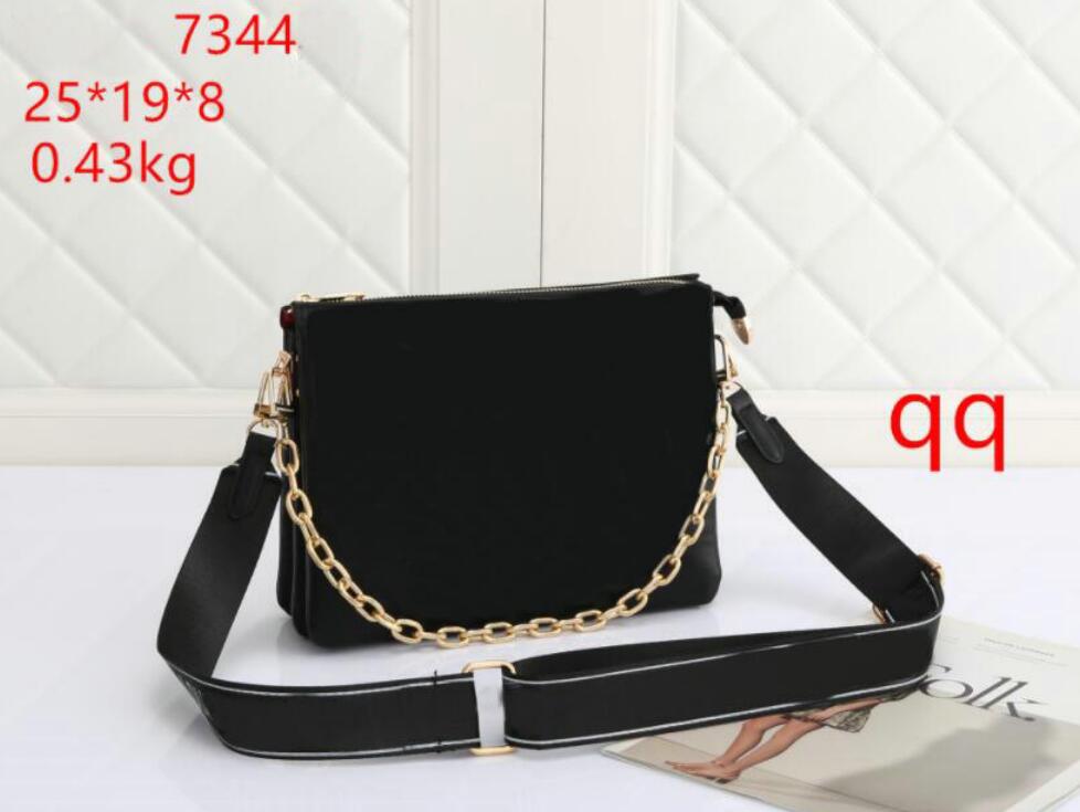 

Fashion gold chains Ladies designer nylon Shoulder Bag Handbag Coin Purse Classic Ladies Crossbody Evening Metal Chain Messenger Bag 6689#, Black